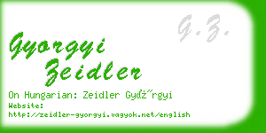 gyorgyi zeidler business card